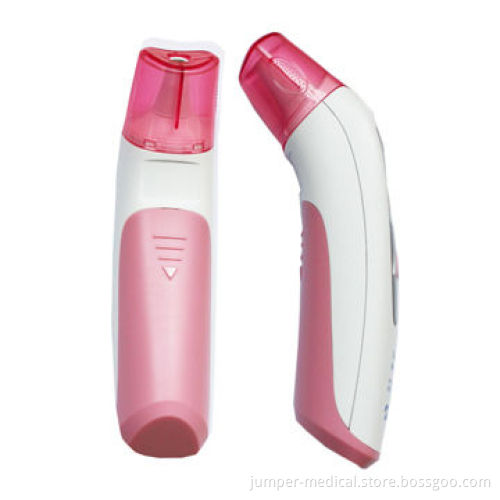 Dual-mode infrared medical thermometer, forehead, ear, object, room, LCD display, alarm function